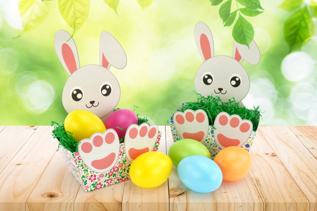 Rabbit Basket Kit - 4 Baskets - 4 - Easter Baskets - 10doigts.com - Paniers de Pâques - 10doigts.fr