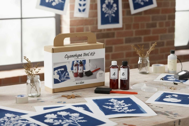 Beginner Cyanotype Kit - 2 - Cyanotype - 10doigts.com - Le cyanotype : s'initier à la magie de la photographie solaire - 10doigts.fr