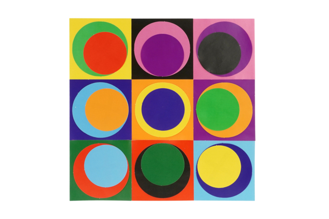 Op Art Collage Kit - 6 Panels - 6 - Collage Activities - 10doigts.com - Activités collage et formes à coller - 10doigts.fr