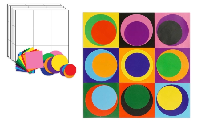 Op Art Collage Kit - 6 Panels - 1 - Collage Activities - 10doigts.com - Activités collage et formes à coller - 10doigts.fr