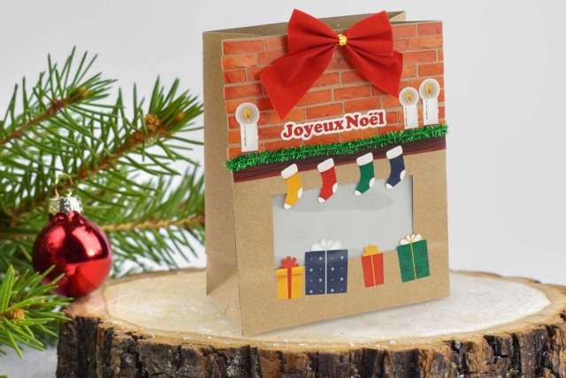 Candle Holder Kit “Christmas Fireplace” - 2 Pieces - 4 - Christmas Creative Kits for Children - 10doigts.com - Kits créatifs de Noël pour les enfants - 10doigts.fr