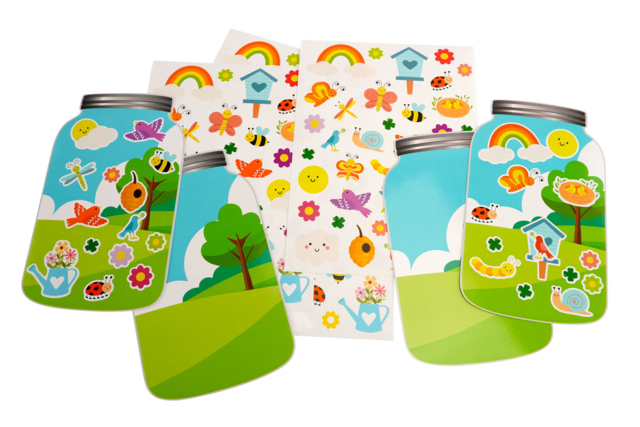 Mini Worlds Sticker Kit "Spring" - 4 Pieces - 4 - Animal and Nature Kits - 10doigts.com - Kits animaux et nature : créez votre propre univers sauvage - 10doigts.fr