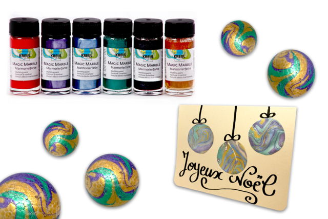 kit de marmoleado metálico - Peinture marbling - 10doigts.fr