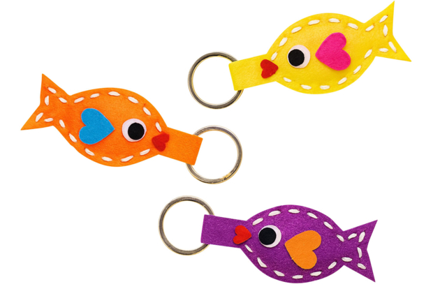 Felt Fish Keychain Kit - 6 Pieces - 3 - Felt Kits - 10doigts.com - Kits en feutrine - 10doigts.fr