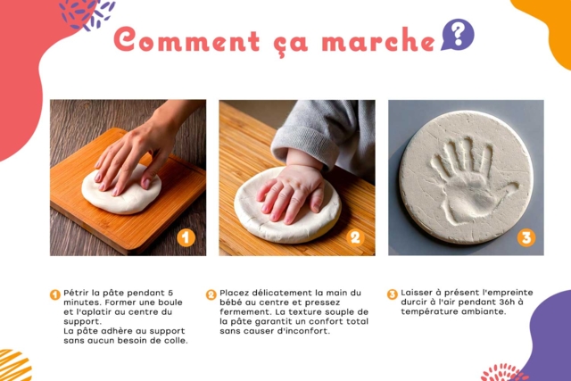 Kit de modelado de huellas de bebé - tutorial - Empreinte - Modelage et moulage - 10doigts.fr
