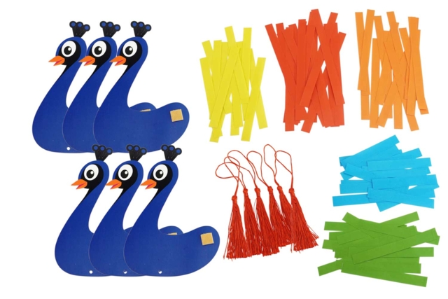 Hanging Peacock Kits - 6 Decorations - 2 - Ready-to-use Kits - 10doigts.com - Kits clés en main - 10doigts.fr