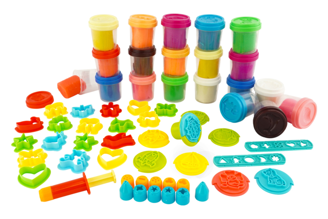 kit de pasta moldear y accesorios para niños - Pâtes à modeler bébé - 10doigts.fr
