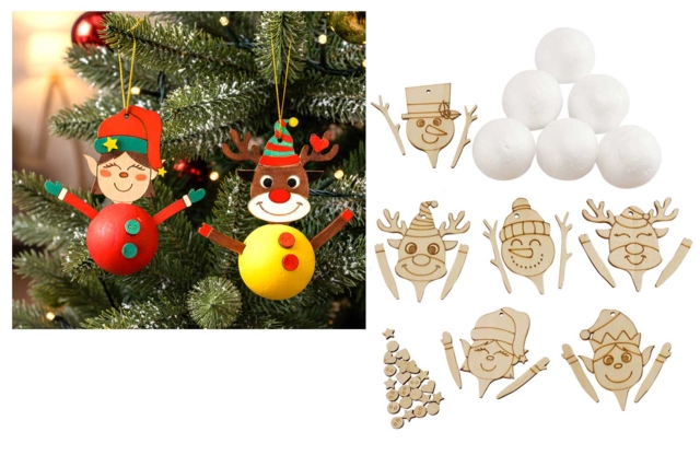 Christmas Character Kit to Make - 6 Pieces - 1 - Christmas Creative Kits for Children - 10doigts.com - Kits créatifs de Noël pour les enfants - 10doigts.fr
