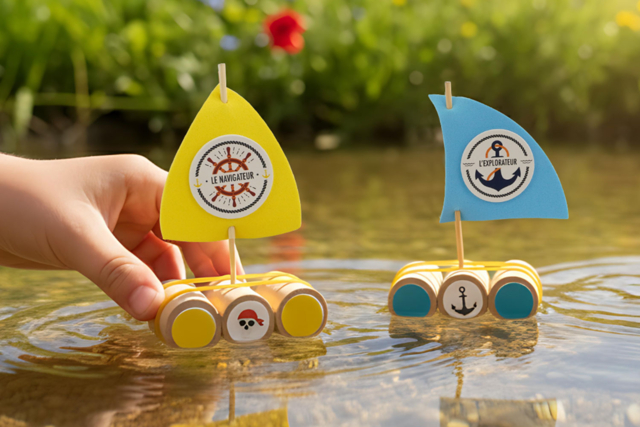 Kit de barcos pequeños que flotan - 4 unidades - Kits clés en main - 10doigts.fr