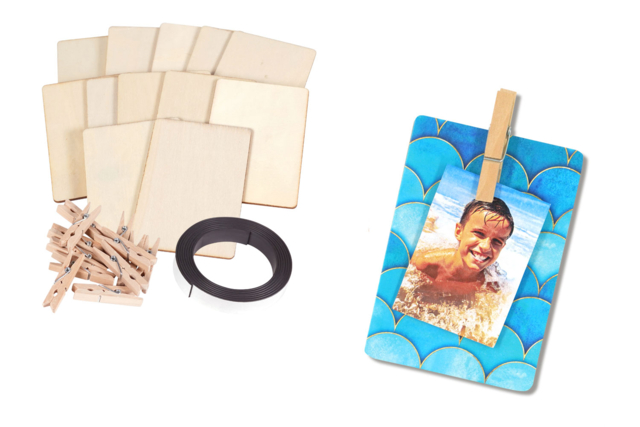 kit porta fotos imán - Kits créatifs Fête des Pères : des coffrets tout-en-un pour papa - 10doigts.fr