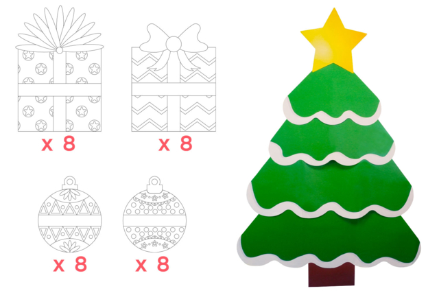 kit de árbol gigante para decorar - Kits créatifs de Noël pour les enfants - 10doigts.fr
