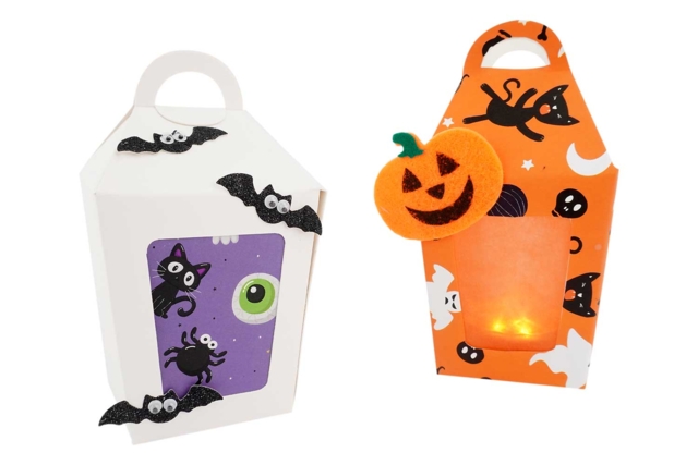 linterna papel halloween - Boîtes et corbeilles en carton - 10doigts.fr