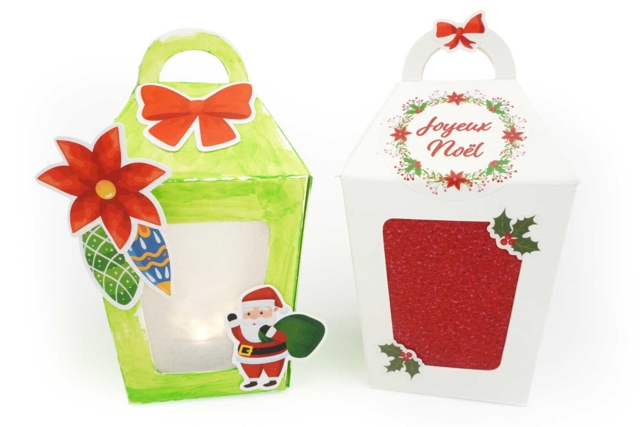 linternas de papel navidad - Boîtes et corbeilles en carton - 10doigts.fr