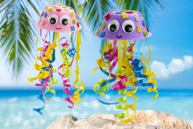 Las pequeñas medusas multicolores - Vaisselle jetable et réutilisable - 10doigts.fr