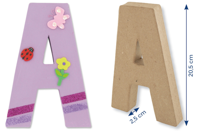 Mâché Paper Letters - 5 - Cardboard Letters - 10doigts.com - Lettres en carton - 10doigts.fr