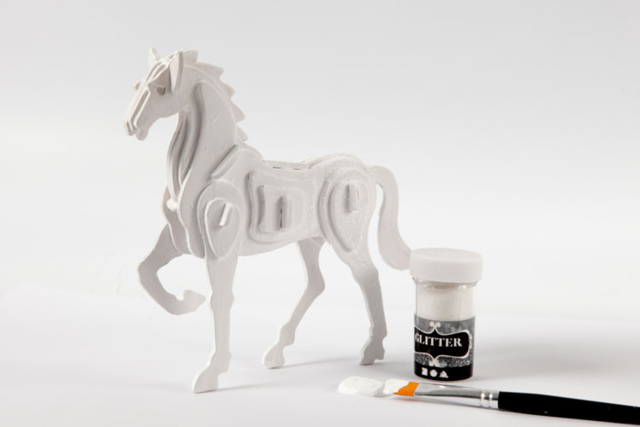3D Wooden Horse or Unicorn Model Kit - 4 - Wood Models - 10doigts.com - Maquettes en bois - 10doigts.fr