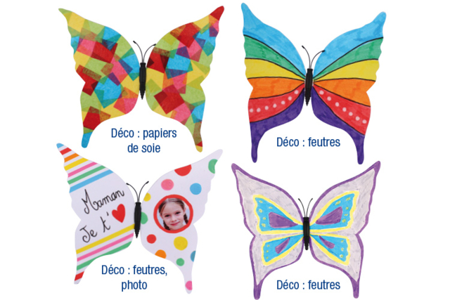 Imán mariposa - Supports en papier - 10doigts.fr