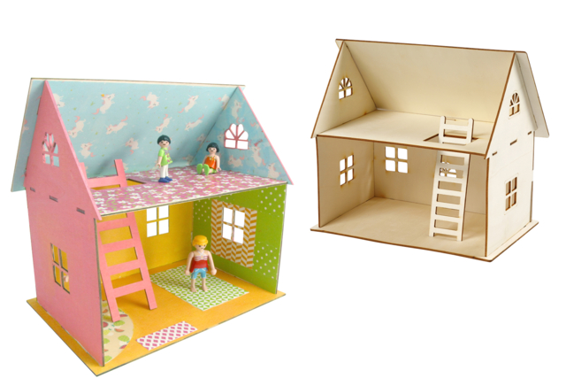 maqueta 3D casa - Maquettes en bois - 10doigts.fr