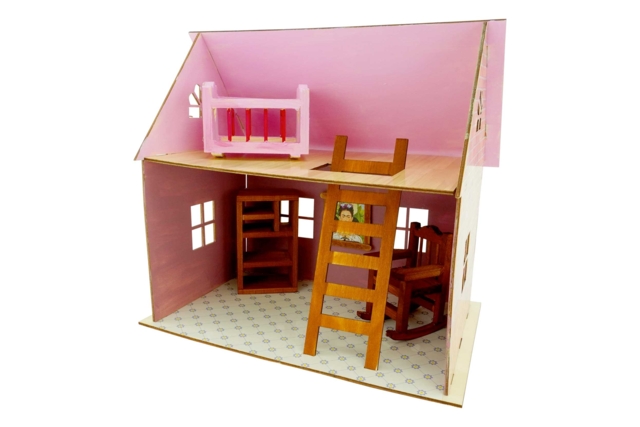 casa de muñecas de madera - Maquettes en bois - 10doigts.fr