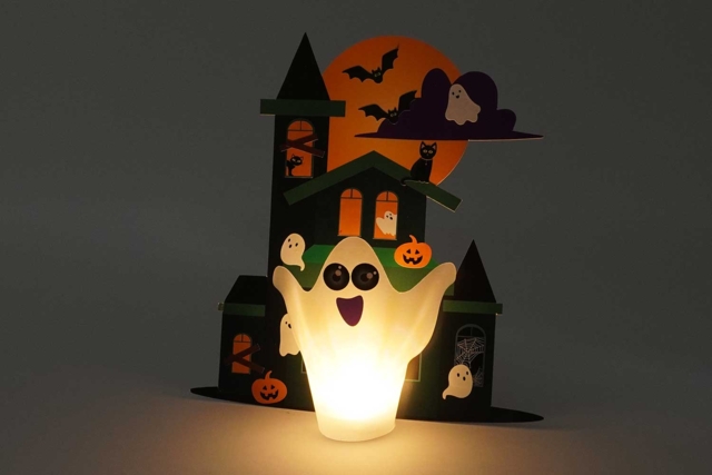 casa encantada luminosa - Kits créatifs Halloween - 10doigts.fr