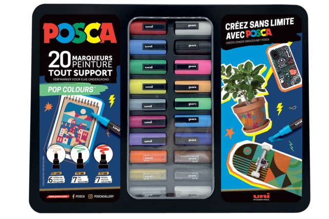 POSCA Case - 20 Markers - 1 - POSCA Markers - 10doigts.com - Marqueurs POSCA : la référence mondiale de la peinture nomade - 10doigts.fr