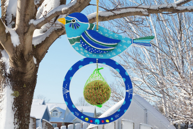Bird Feeders + Fat Balls - 6 pcs - 3 - Wooden Birdhouses and Feeders - 10doigts.com - Nichoirs, mangeoires en bois - 10doigts.fr