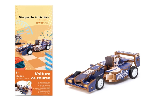 Maqueta de vehículo a fricción - Carrera - Maquettes en bois - 10doigts.fr
