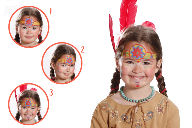maquillaje indio - Maquillage créatif pour enfants - 10doigts.fr