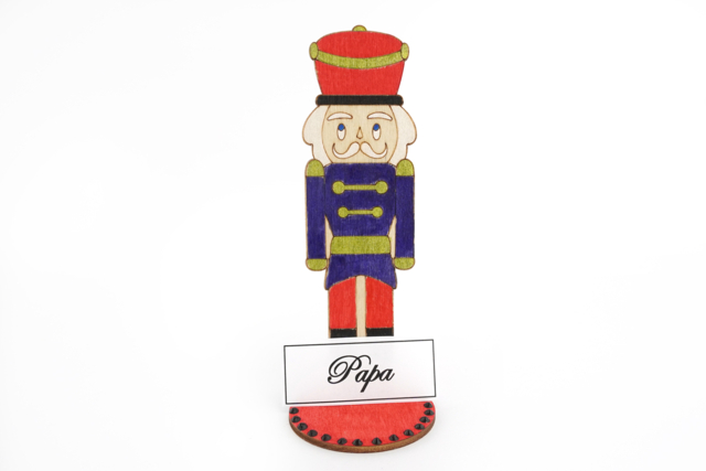 Nutcracker Place Holders - 4 Pieces - 3 - Christmas Wooden Objects - 10doigts.com - Objets en bois Noël - 10doigts.fr