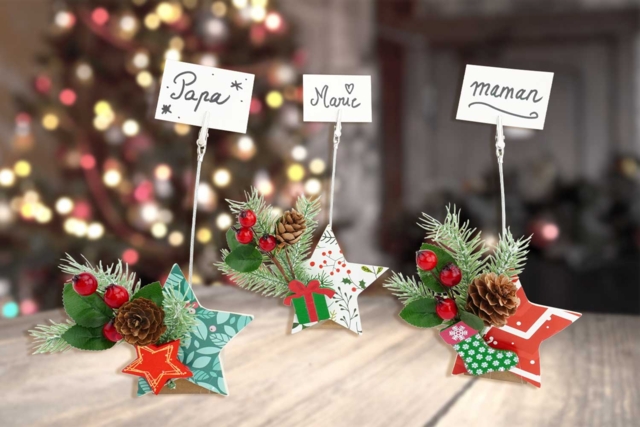 Marcapáginas mesa de Navidad - Déco Noël Nature - 10doigts.fr