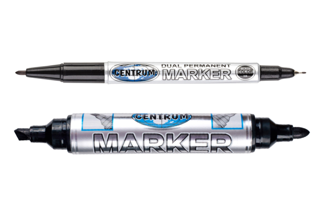 Rotulador permanente negro doble punta - Marqueurs permanents : une tenue indélébile sur toutes les surfaces - 10doigts.fr