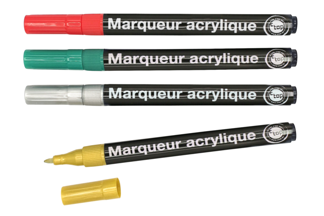 rotuladores de pintura de navidad - Marqueurs peinture : l'intensité de l'acrylique au bout des doigts - 10doigts.fr