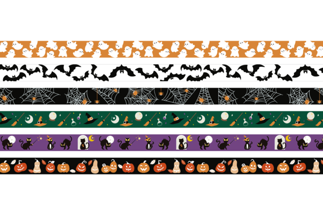 cinta adhesiva de enmascarar halloween - Adhésifs colorés et Masking tape - 10doigts.fr