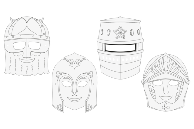 máscara para colorear niños - Masques créatifs enfants - 10doigts.fr