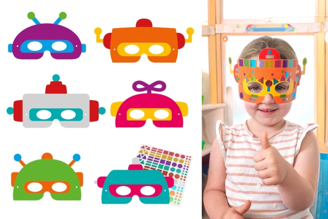 Máscara Robot disfraz - Masques créatifs enfants - 10doigts.fr