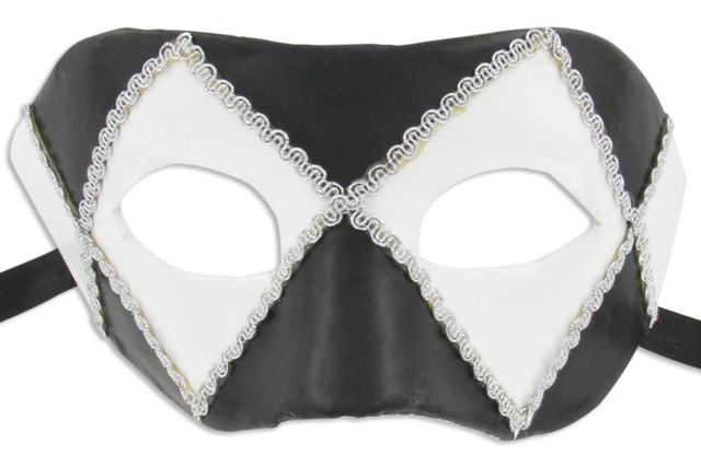 Máscara veneciana negra y blanca - Masques créatifs enfants - 10doigts.fr