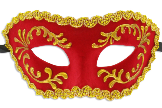 máscara veneciana roja - Masques de Carnaval - 10doigts.fr