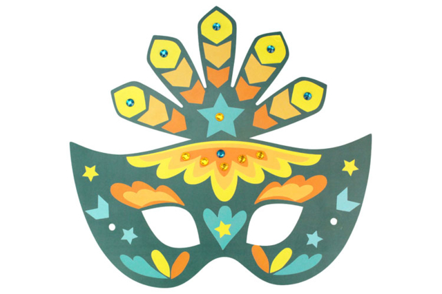 Carnival Masks Kit + Stickers - 6 Pieces - 4 - Carnival Masks - 10doigts.com - Masques de Carnaval - 10doigts.fr
