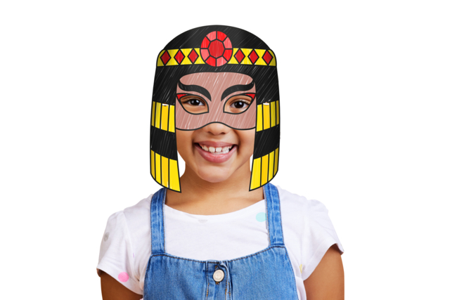 Egyptian Coloring Masks - 4 Pieces - 3 - Coloring Masks - 10doigts.com - Masques à colorier - 10doigts.fr