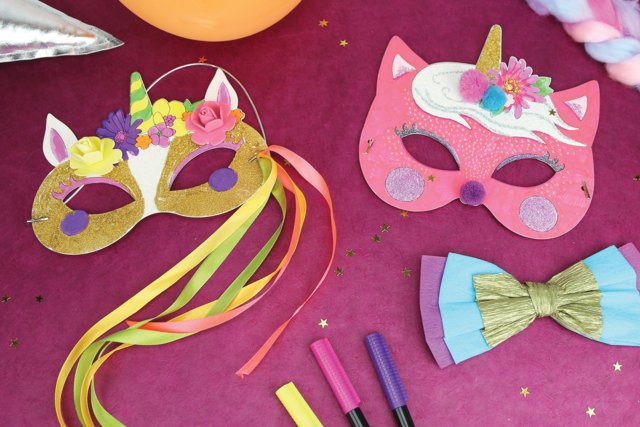 máscaras unicornio gato - Masques créatifs enfants - 10doigts.fr