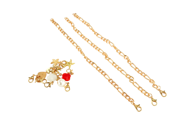 Golden Chain Bracelet Kit with Charms - 3 Pieces - 4 - Jewelry Kits - 10doigts.com - Kits Bijoux - 10doigts.fr