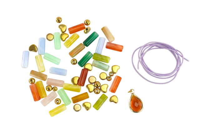 Marbled Necklace Kit - 3 - Necklaces and Chains - 10doigts.com - Colliers et chaines - 10doigts.fr