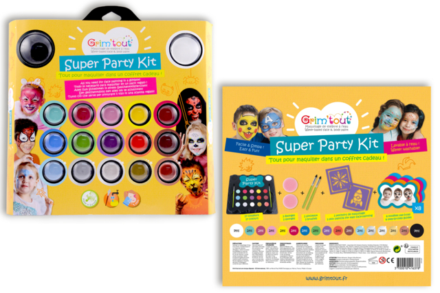 maxi set de pintura godet maquillaje - Maquillage créatif pour enfants - 10doigts.fr