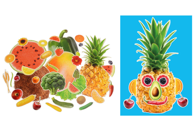 Mega set of realistic fruits and vegetables in strong cardstock - 150 shapes - 1 - Educational Kits - 10doigts.com - Kits éducatifs : le plaisir d'apprendre par la manipulation - 10doigts.fr