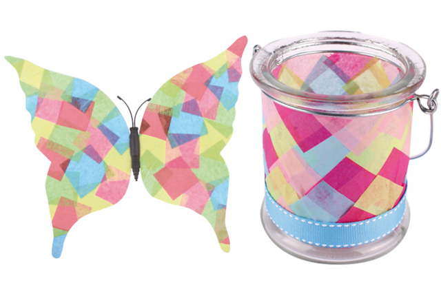 Mélange de 5000 cuadrados de papel de seda, 8 colores y 3 tamaños assortis - Accessoires en papier - 10doigts.fr