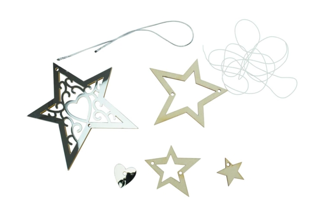 kit de material guirnalda estrellas - Guirlandes et suspensions Noël - 10doigts.fr