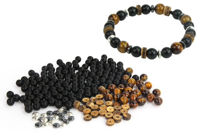 Rock'n Roll Bead Mix - 200 Beads - 1 - Neutral Tones Beads - 10doigts.com - Perles Tons Neutres - 10doigts.fr