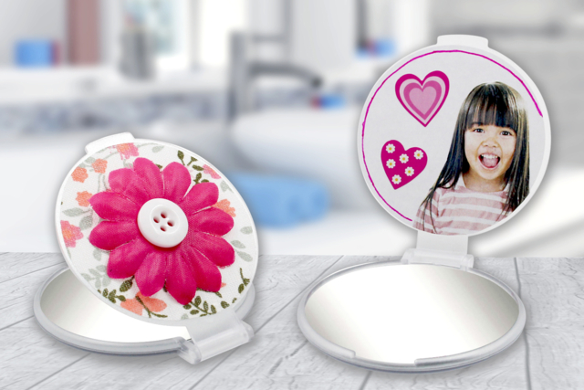 espejo de bolsillo regalo Día de la Madre - Miroirs à décorer - 10doigts.fr