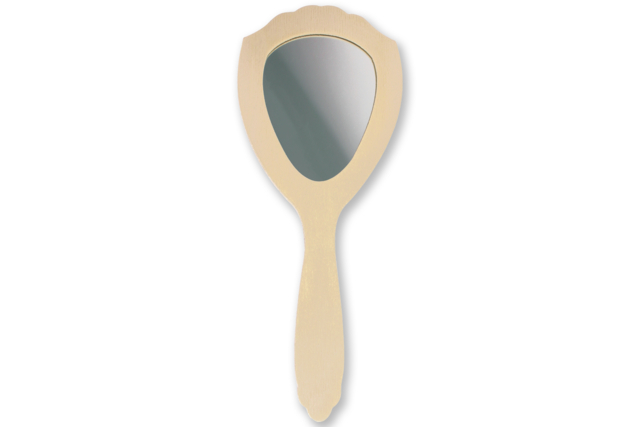 Espejo de princesa de madera 12,5 x 30 x 0,7 cm - Miroirs à décorer - 10doigts.fr