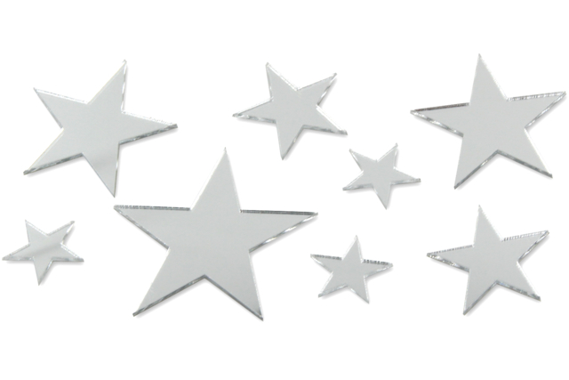espejos adhesivos estrellas  - Miroirs à coller - 10doigts.fr